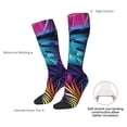 thumbnail image 4 of Pofeuu Colorful Tropical Leaves Print Stockings, Adult Running Hiking Socks for Youth and Adult, 4 of 6