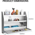 thumbnail image 3 of Historyli 3 Tier Metal Cabinet with Adjustable Shelf,Heavy Duty Garage Cabinet,Wall Mounted Tool Storage Cabinet with Press-to-Close Door for Garage,Office,Sliver, 3 of 7