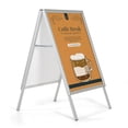 thumbnail image 2 of M&T Displays UAB3550N22X2000 Sandwich Board Sidewalk Sign Poster Menu Holder A-Frame Double Sided 22x28 Silver, 2 of 7