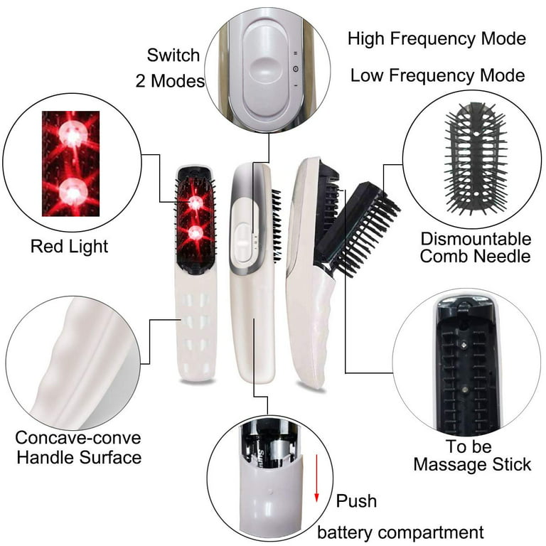 Hair Growth Comb Electric, Red Light Scalp Massager Comb for Hair Growth,  Stimulate Hair Follicle Stress Relax for Anti Hair Loss