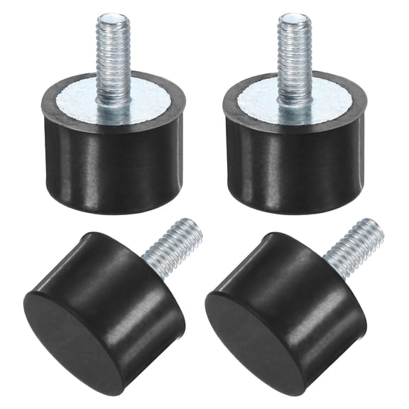 Uxcell 4-Pack Rubber Mounts D15mmxH10mm Vibration Isolators for Air Compressor