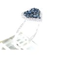 thumbnail image 4 of Blue Diamond Heart Ring set in 10K White Gold (0.70 Ct), 4 of 5