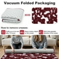 thumbnail image 6 of Lalado 5ft x 8ft Shag Area Rug, Soft Fluffy Indoor Tie-Dye Area Rugs for Living Room Bedroom Decor Carpet, Red & White, 6 of 8