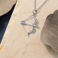 thumbnail image 2 of Arrow Necklace, Sagittarius Zodiac Jewelry, Minimalist Necklace, Gift For Her, Bow Necklace Gift For Mom, 2 of 4