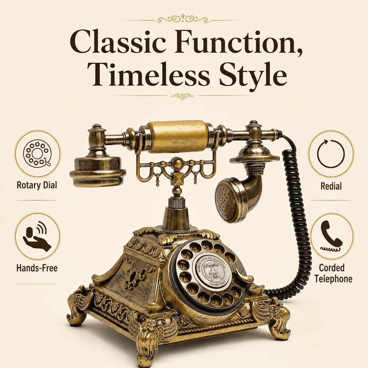 RDYMONKEY Retro Audio Guest Book Phone - Record Voice Messages for Wedding, Birthday & Special Events, Vintage Keepsake Gift with 8GB Storage, 120H Recording
