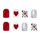 thumbnail image 1 of Uñas Cortas Cuadradas Brillantes Color Dulce Corazón Diseño 24 Piezas Wearable Nails Art, 1 of 8