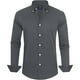 thumbnail image 1 of J.VER Camisas de vestir para hombre, camisa formal de manga larga, elástica, sin arrugas, informal, con botones, 1 of 4