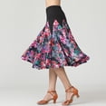 thumbnail image 3 of Falda de baile de salón para mujer, falda de práctica para baile latino, rumba, flamenco Negro, 3 of 6