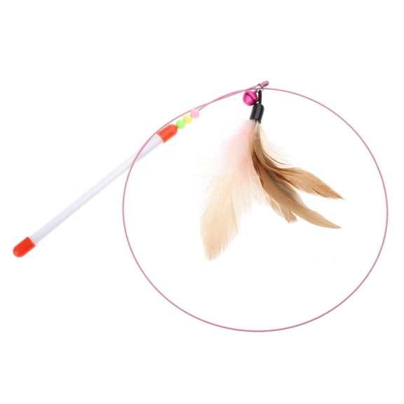 Yammee Interactive for Cat Feather Toys for Cat Wand Toy Feathers Teaser with Mini Bell for Indoor Cats Kitten for Play for Cha