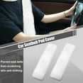 thumbnail image 2 of Unique Bargains 4 Pcs Plush Car Seat Belt Protector Pads Shoulder Strap Seatbelt Soft Comfort Covers Universal White, 2 of 6