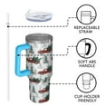 thumbnail image 4 of Red Christmas Truck and Tree Pattern Tumbler with Handle and Lid,40oz Double Wall Vacuum Insulated Tumbler,Cups Gift for Women and Men, 4 of 7