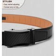 thumbnail image 2 of Mens Ratchet Belt,Leather Adjustable Slide Belt For Gift Mens Dress Casual 1 3/8",Size Adjustable, 2 of 8