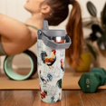 thumbnail image 6 of Steel Tumbler with Straw Vertical Handle Ice Flow Flip Tumbler 30 oz, Chicken Tumbler Insulated Water Bottle Easy for Carry, Good for Home/Office, Better for Travel/Car/Camp, 6 of 6