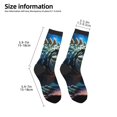 thumbnail image 2 of Fuzoiu Starry Sky Colorful Crocodile A Print Kids Socks For Boys Girls,Grip Crew Socks with Non Slip,Lightweight Stretch Crew Socks,Toddlers Crew Boot Socks, 2 of 5
