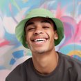 thumbnail image 3 of DALIX Solid 100% Cotton Unisex Outdoor Summer Bucket Hat in Green X-Large, 3 of 5