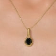 thumbnail image 4 of Gem Stone King 4.00 Ct Oval Black Onyx 18K Yellow Gold Plated Silver Pendant with Chain, 4 of 6
