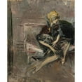 thumbnail image 3 of Giovanni Boldini 12x14 Black Modern Framed Museum Art Print Titled - Lady in a Yellow Hat with Her Dog (The Marchesa Casati) (1931), 3 of 5
