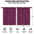 thumbnail image 2 of Blackout Kids Curtains,Purple Christmas Star Pattern Childrens Insulated Curtains Set Of 2,Bedroom Essentials,Toddler Room Decor 42"x54", 2 of 5