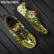 thumbnail image 1 of Zapatillas de deporte de primavera con estampado tribal polinesio de hibisco y plumeria de Chuuk para mujer, zapatos planos con cordones para caminar, 1 of 6