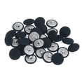 thumbnail image 1 of Unique Bargains 50pcs 32L Fabric Cloth Covered Button 20mm Round Metal Shank Sewing Buttons for Suits Dress Blouses, Blue, 1 of 5