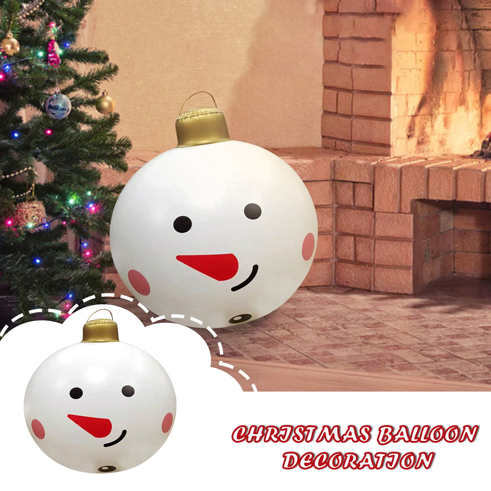 CTEEGC Outdoor Christmas Inflatable Decorated Ball Giant Christmas