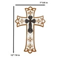thumbnail image 3 of Vintage Royal Scroll Le Fleur French Fleur De Lis Layered Crucifix Wall Cross, 3 of 8