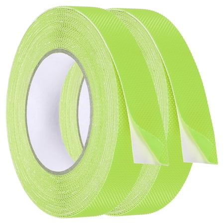Uxcell 2 Pack Rubber Grip Tape 1 in x 33 ft Non-Slip Tape with Texture Waterproof Adhesive Non-Abrasive Grip Tapes for DIY Tool Indoor & Outdoor Stair Steps Ramp Light Green