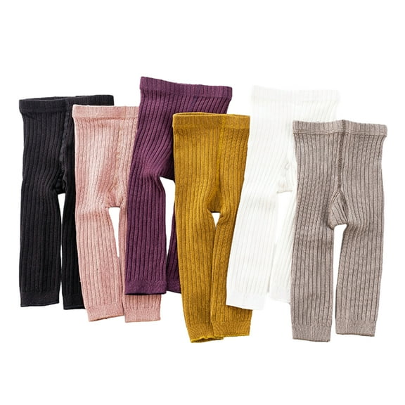 KYAIGUO Toddler Baby Girls Long Legging Knit Stocking Pants Winter Legging Solid Color for Newborn 0-6Y