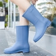 thumbnail image 2 of AUDeals Women's Mid Tube Rain Boots Waterproof Non Slip Lightweight Outdoor Work Gardening Shoes, 2 of 7