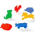 thumbnail image 2 of Montessori Preschool Lacing Boards Cute Animal Construction Puzzle Educational Toy Shape Color Sorter Pegboard Learning Toy, 2 of 8