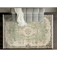 thumbnail image 2 of Green Oriental Area Rugs for Living Room Washable Rugs Boho Moroccan Area Rug Soft Neutral Geometric Bohemian Carpet Distressed Indoor Rug for Bedroom Dining Room Office Foldable Nonslip Rug, 2 of 9