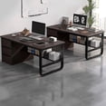thumbnail image 3 of Long Study Office Desk Writing Vanity Standing Legs Reception Computer Desks Shelf Drawers Escritorios De Ordenador Furniture My Lux Decor Round, 3 of 33