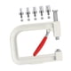thumbnail image 5 of Máquina de prensado manual para colocar perlas, herramienta compacta y versátil para adultos, perforadora de cuentas para bolsos, sombreros y faldas. Blanco, 5 of 8