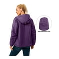 thumbnail image 5 of Little Donkey Andy Womens Warm Recycle Insulated Jacket Hooded Lightweight Windproof Winter Coat Hiking Travel Purple L, 5 of 6