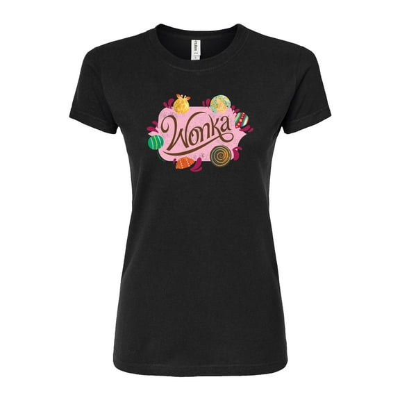 Wonka - Original Candy Logo - Juniors Fitted Graphic T-Shirt
