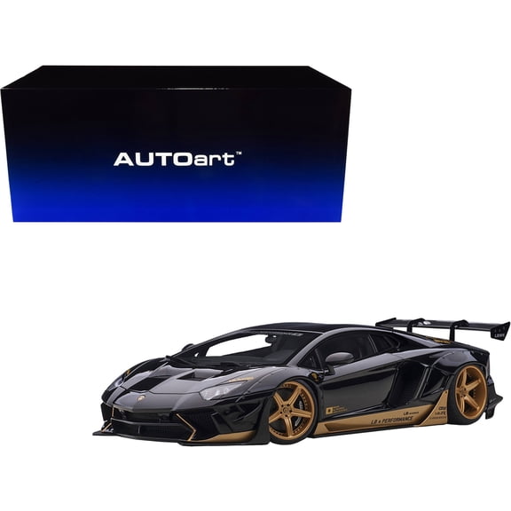 AUTOart Lamborghini Aventador Liberty Walk LB-Works, Limited Edition, Black w/ Gold 1:18