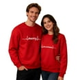 thumbnail image 5 of Unisex Merry Christmas Sweatshirts Matching Christmas Couples Top Outfits Long Sleeve Crewneck Shirts Winter Fleece Sweaters Xmas Funny Holiday Sweatshirt, 5 of 9