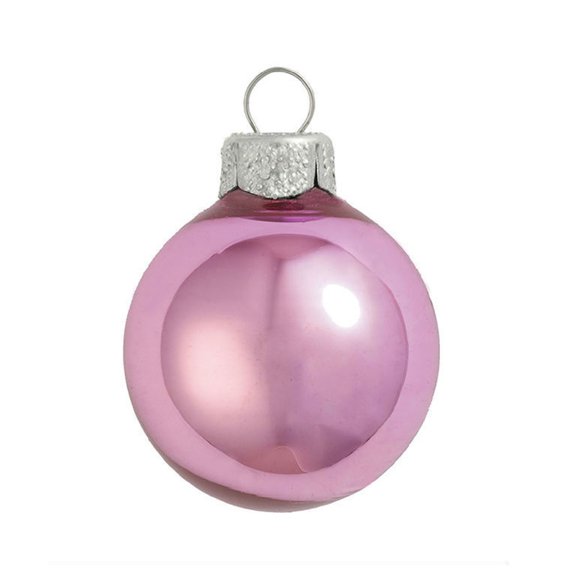 Whitehurst Shiny Finish Glass Christmas Ball Ornaments - 2.75" (70mm) - Rosewood - 12ct