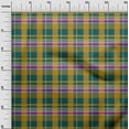 thumbnail image 2 of oneOone Cotton Flex Dark Teal Green Fabric Madras Check Dress Material Fabric Print Fabric By The Yard 40 Inches Wide, 2 of 4