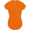 thumbnail image 2 of DIGITMON Women's Baseball Softball Jersey Button Down Premium Athletic T Shirts Uniform ORANGEWHITE, 2X-Large, 2 of 3