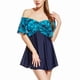 thumbnail image 5 of Qarigey Trajes De Baño Mujer Cómodos - Para Días Largos En La Piscina Trajes De Baño Mujer Trajes De Baño Traje De Baño Playa Canglan Canglan lago azul F US18 2piezas, 5 of 6