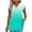 Green, variant on Womens Short Sleeve Tunic Tops V Neck Gradient Color Pleated High Waist Flowy Summer Blouses, Loose Fit Pullover Fashion Clothes 2026 Ruffle Flutter Sleeve Tee
