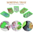 thumbnail image 4 of 50pcs Diamond Tray, Plastic Bead Sorting Trays, Bead Sorting Dotting Boards, 9x4.8cm Cross Stitch Nail Art Tray, Plastic Sorting Storage Plates Tray, 4 of 5
