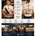 thumbnail image 5 of Men's Christian Patriotic Graphic T Shirt In God We Trust Eagle American Flag Casual Short Sleeve Tee, 5 of 6