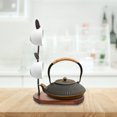 thumbnail image 4 of Wooden Base Coffee Mug Holder Stand Coffee Mug Iron Art Tree Rack for Countertop, 4 of 8