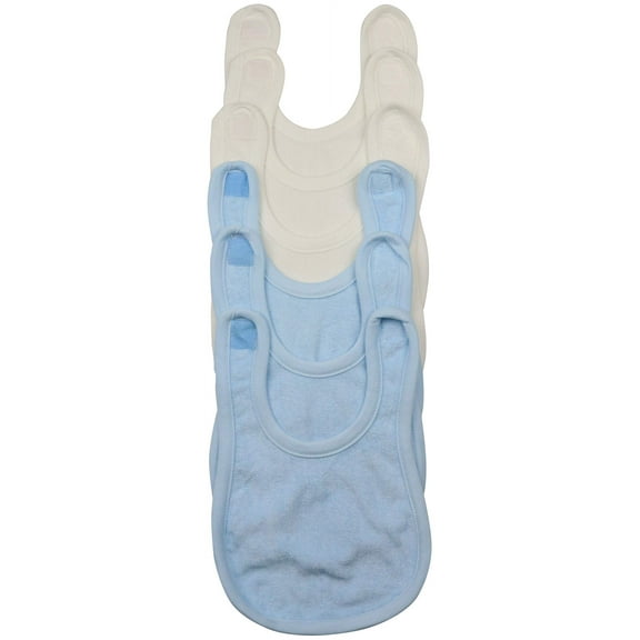 ToBeInStyle Babies' 6 Pack of Soft Velvet Self Fastening Closure Baby Bibs - Assorted - One Size