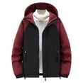 thumbnail image 1 of Dvprdro Jackets for Men Casual Solid Color Zipper Pocket Shoulder Cuff Padded Jacket Thickened Padded Coat, 1 of 4