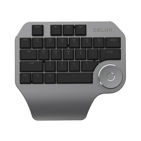 Delux T11 Designer Keyboard Keypad with Smart Dial 3 Group Customized Keys for Windows OS & Design Software (Best Way To Customize Windows 7)