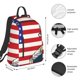 thumbnail image 2 of Balery American Astronaut Runs Forward Mochila ligera para hombre y mujer: duradera e impermeable, ideal para la escuela, el trabajo, viajes y uso diario., 2 of 7