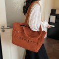thumbnail image 3 of Corduroy Large Capacity Tote Bag, Minimalist Japanese Style Everyday Shoulder Handbag, 3 of 6